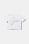 Dětské bavlněné tričko Guess bílá barva, J5BI24 KCNQ4