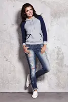 Infinite You Woman's Blouse M029 Navy Blue