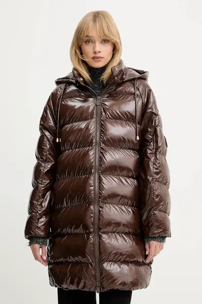Bunda Pinko hnědá barva, zimní, 105335 A00N