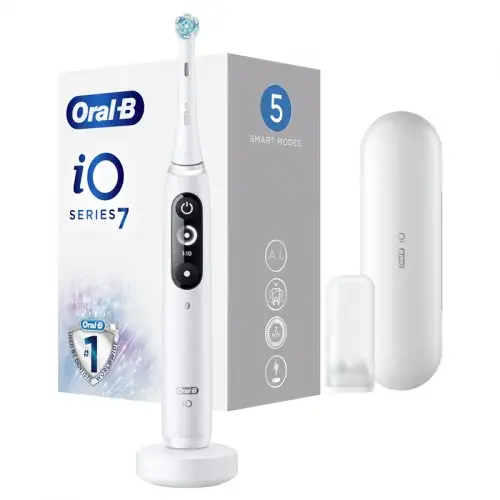 ORAL-B iO Series 7 White Alabaster Elektrický Zubní Kartáček S Magnetickou Technologií iO