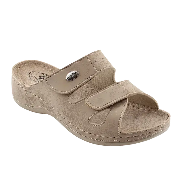 SANTÉ Dámské pantofle DS/152 BÉŽOVÁ v.36