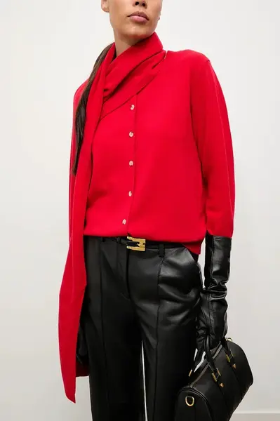 Kardigan z merino vlny se šálou Answear.LAB