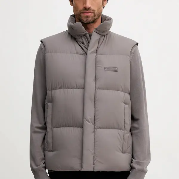 Páperová vesta Armani Exchange šedá farba, zimná, XM001100 AF16340