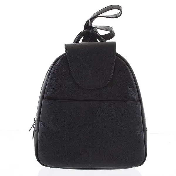 Měkký dámský kožený černý batoh do města - Hexagona Zinovia