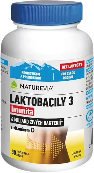 NATUREVIA Laktobacily "3" Imunita 30 kapslí
