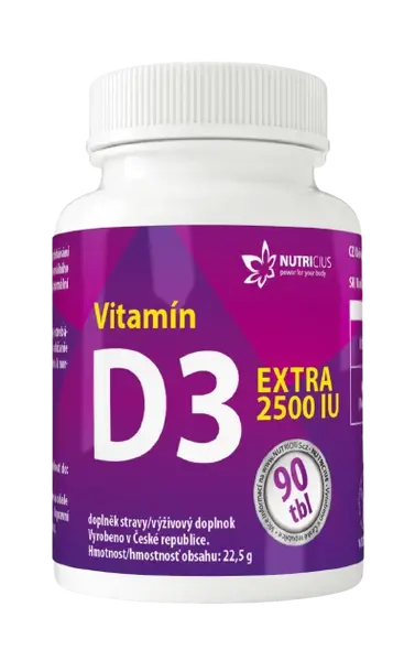 NUTRICIUS Vitamín D3 Extra 2500 IU 90 tabliet
