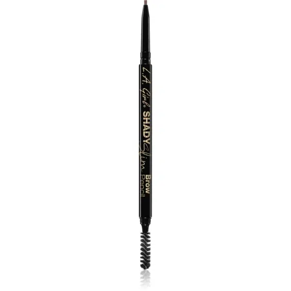 L.A. Girl Cosmetics Shady Slim automatická ceruzka na obočie s kefkou odtieň Soft Brown 0.08 g