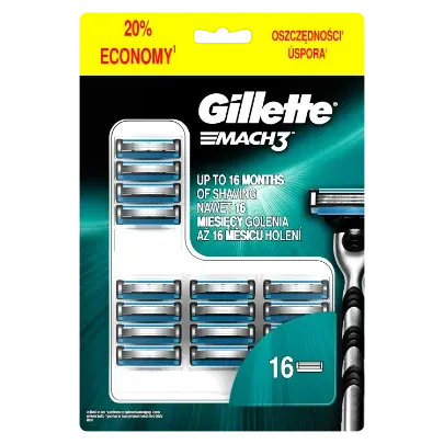 GILLETTE Mach3 náhradní hlavice 16 ks