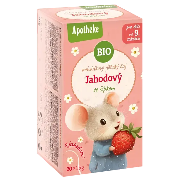 APOTHEKE BIO čaj detský Jahodový so šípkou 20 x 1.5 g