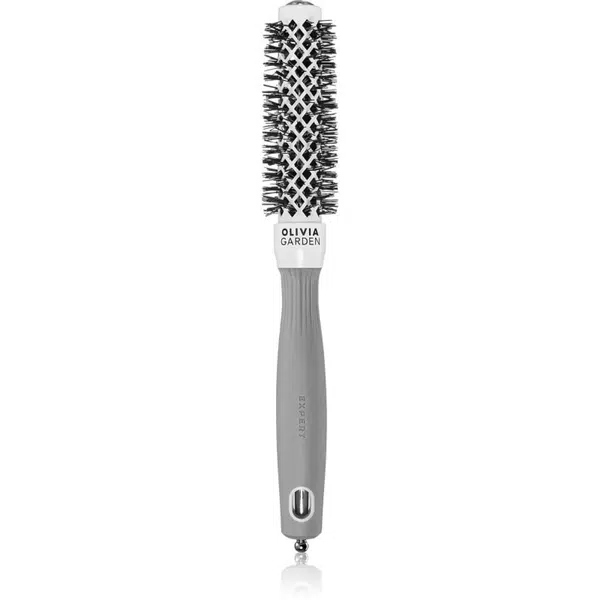 Olivia Garden Expert Shine Wavy Bristles White&Grey kefa na vlasy průměr 20 mm 1 ks