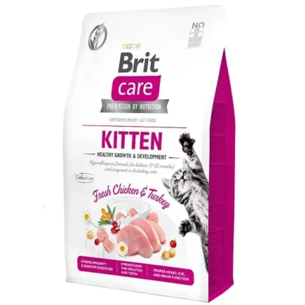 Brit Care Cat Grain-Free Kitten Healthy Growth & Development 2 kg | Granule pre mačky