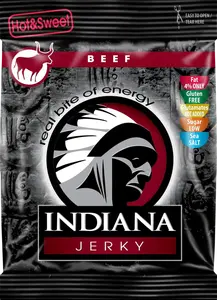 INDIANA JERKY beef (hovädzie) Hot & Sweet 25 g