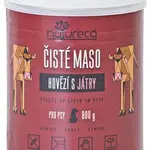 Natureca konzerva hovězí s játry pro psy 800g