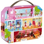 Janod Puzzle v kufríku Škola baletu 100 ks