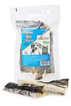 Natureca pochoutka losos kůže sušená 50g