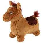 Hopsadlo kôň plyš hnedý  na batérie so zvukom