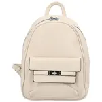 Dámský koženkový batoh s přední kapsou Iris, světle béžový