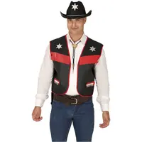 Čierna kovbojská vesta 59cm