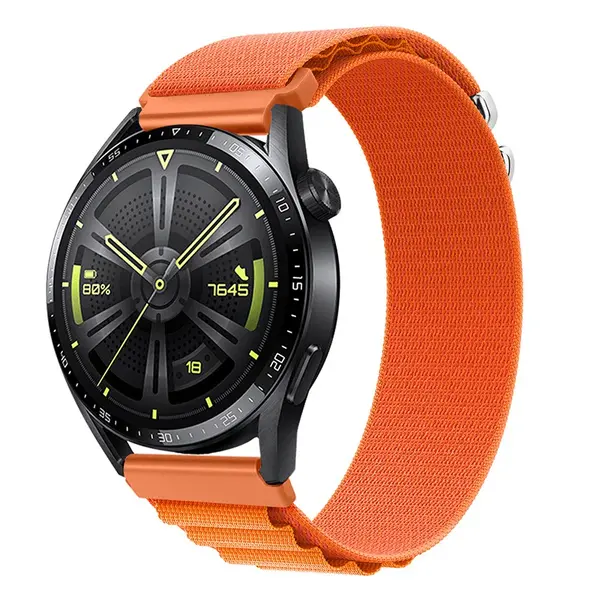 BStrap Nylon Loop remienok na Samsung Galaxy Watch 3 45mm, orange