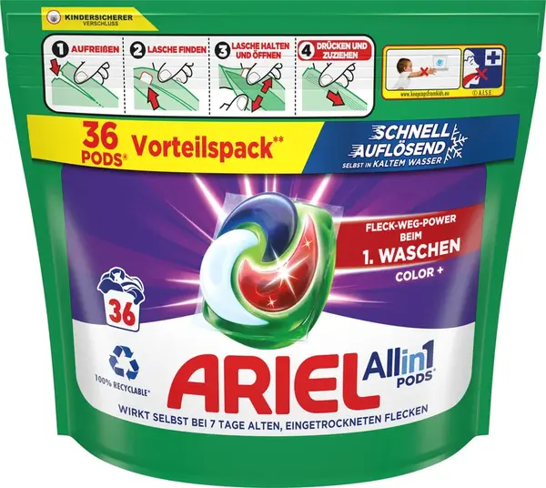 Ariel Gelové tablety 36ks Color+