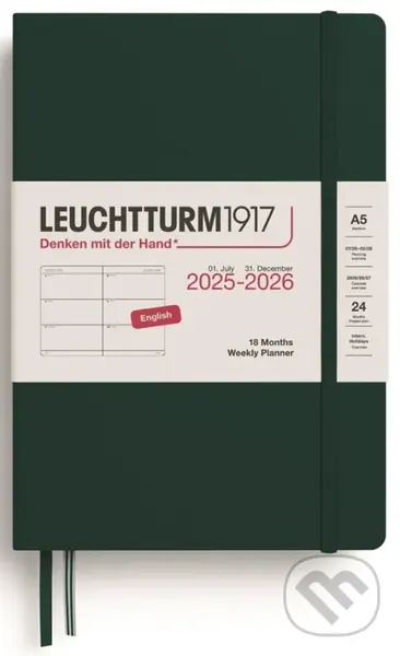 Weekly Planner 2026 Medium (A5) 18 Months Forest Green,Weekly Planner 2026 Medium (A5) 18 Months Forest Green