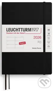Weekly Planner 2026 Medium (A5) Black