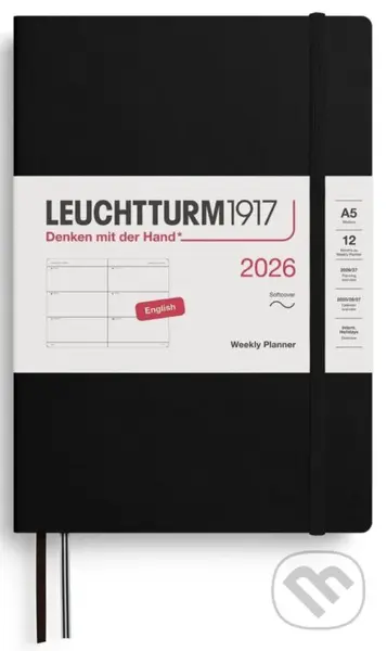 Weekly Planner 2026 Medium (A5) Black