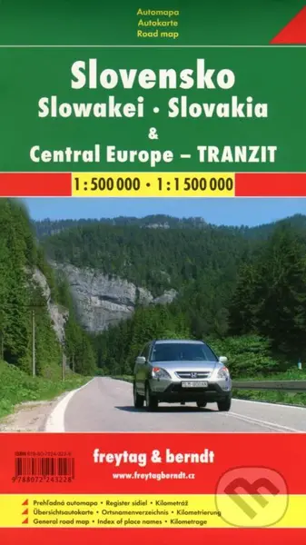 Slovensko, Central Europe - tranzit  1:500 000  1:1 500 000