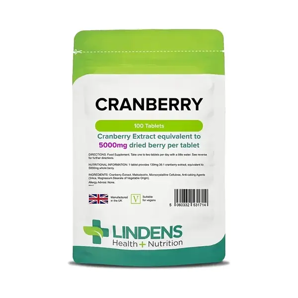 LINDENS Health + Nutrition Brusnicový džús (extrakt) 5000 mg, 100 tabliet