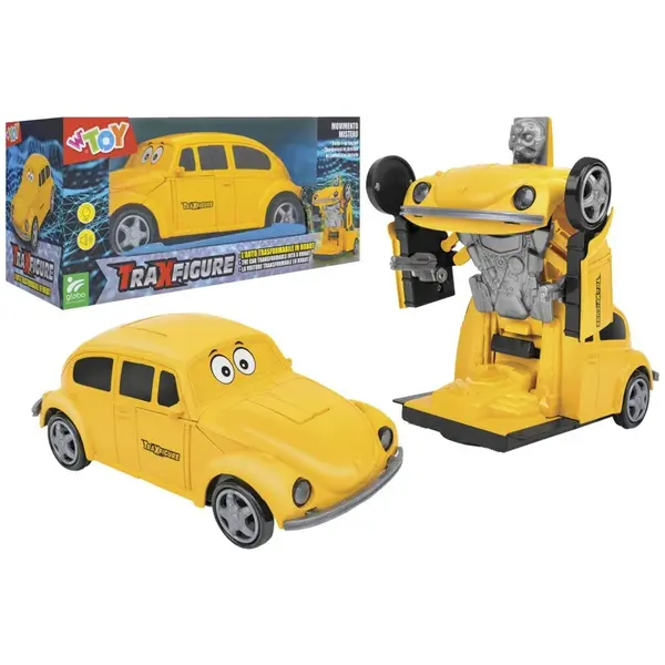 Auto transformujúce sa na robota so svetlami a zvukmi žlté-WTOY