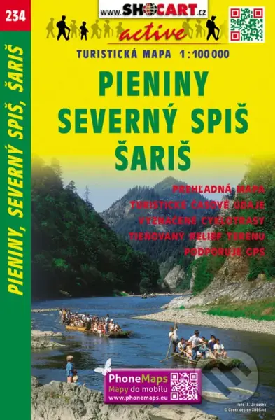 Pieniny, Severný Spiš, Šariš 1:100 000 (Turistická mapa 234)