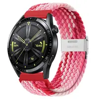 BStrap Elastic Nylon 2 remienok na Huawei Watch GT3 46mm, strawberry