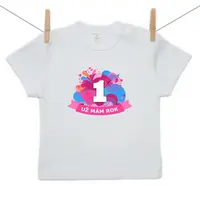 Boodyy Tričko s krátkym rukávom Už mám 1 rok Rúžová 80 (9-12 mesiacov)