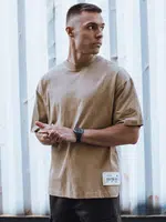 T-shirt męski kamelowy Dstreet