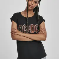 Dámské tričko s napětím AC/DC černé