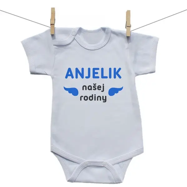 Boodyy Body s krátkym rukávom Anjelik našej rodiny 62 (2-4 mesiace)