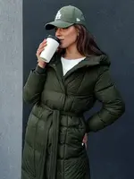 Dámský prošívaný kabát CLOUTIQUE zelený