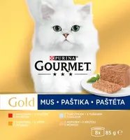 GOURMET GOLD Multipack 12(8x85g) paštéty tuniak/pečeň/morka/hovädzie
