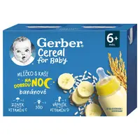 Gerber Cereal MLIEČKO S KAŠOU Dobrú noc Banánové ((od ukonč. 6. mesiaca)
