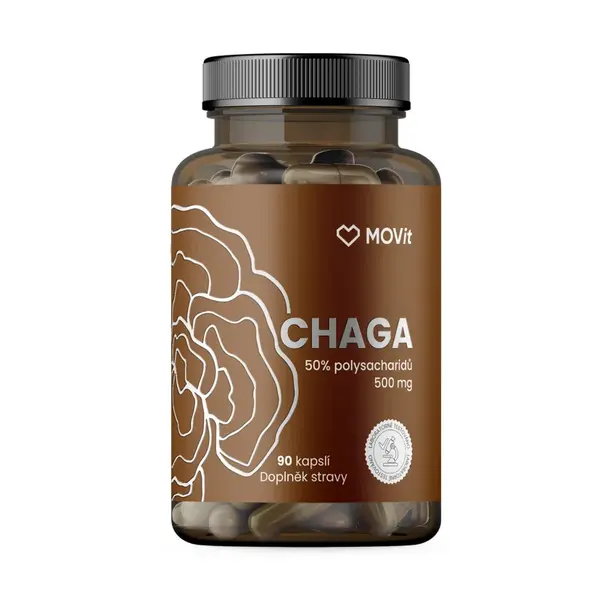 MOVit Energy Chaga 50 % polysacharidů 500 mg 90 kapslí