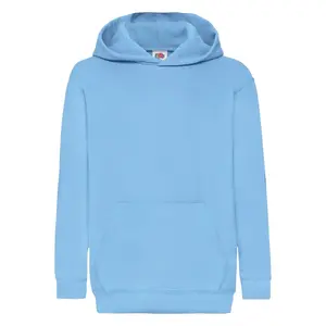Blue children's sweatshirt Classic kangaroo Fruit of the Loom