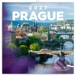 NOTIQUE Poznámkový kalendár Praha 2027, 30 x 30 cm