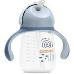 Baboo Cup with Silicone Straw hrnček s rúrkou Blue Haze 9m+ 260 ml