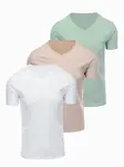 Pánské bavlněné triko Ombre BASIC s V-výstřihem - set