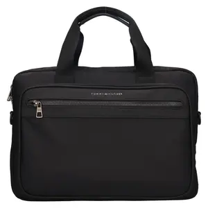 Pánská taška na notebook Tommy Hilfiger Frex, textilní, 14" − černá
