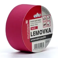 EUROTAPE Textilní lepící páska Lemovka, 48 mm, 10 m, různé barvy Barva: bordó