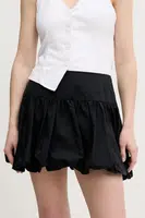 Bavlněná sukně Abercrombie & Fitch černá barva, mini, áčková, KI143-5062