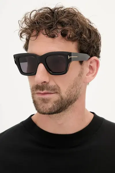 Sluneční brýle Tom Ford Ilias pánské, černá barva, FT1154_5001A