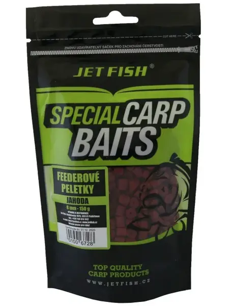 Jet fish feederové pelety 8 mm 150 g - jahoda