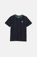 Dětské bavlněné tričko Fila LEBA tmavomodrá barva, FAK0398